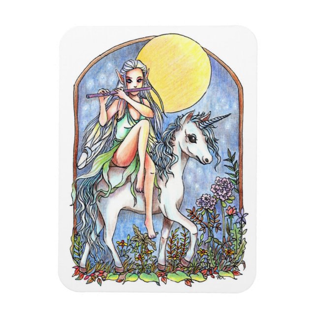 Imán Hadas y unicornio (Vertical)