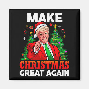 Imán Haga que la Navidad sea genial de nuevo Santa Pres