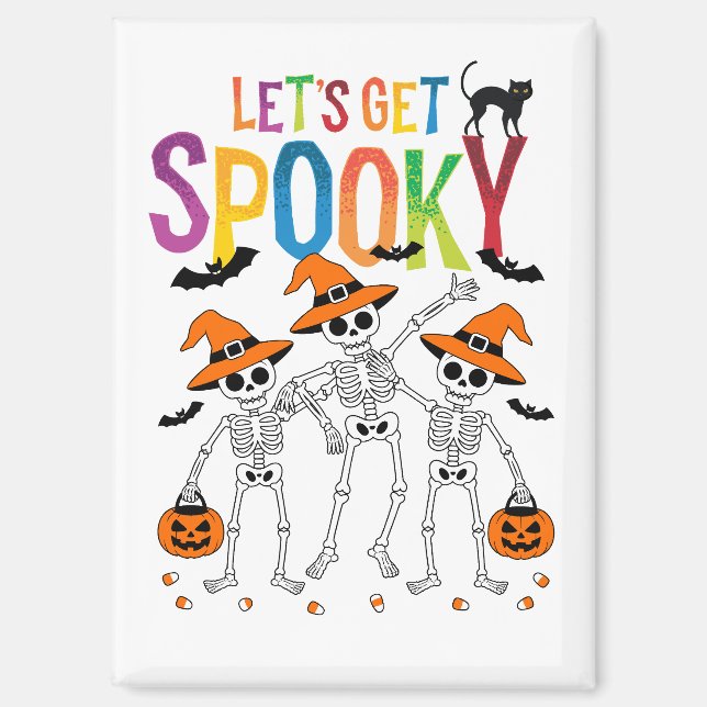 Imán Hagamos Halloween de fantasía (Anverso)