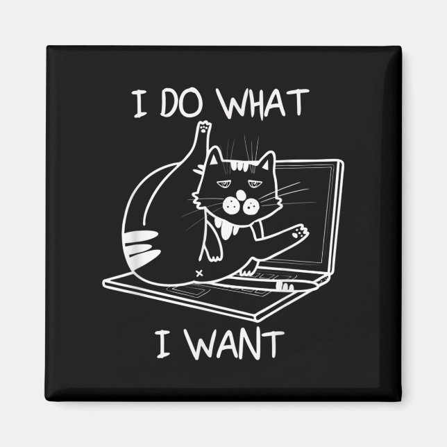 Imán Hago Lo Que Quiero Memes De Cat Hacker Security Fu (Frente)