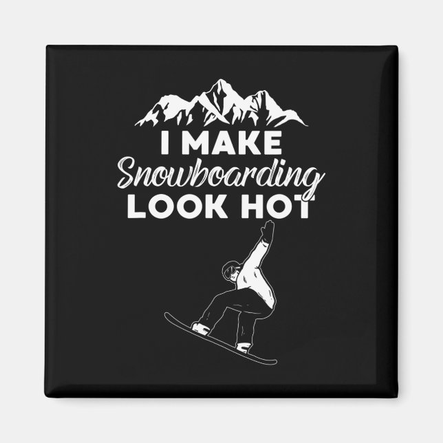 Imán Hago Que El Snowboarding Parezca Una Bota De Nieve (Frente)