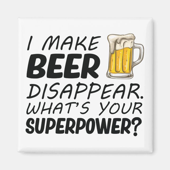 Imán Hago Que La Cerveza Desaparezca (Frente)
