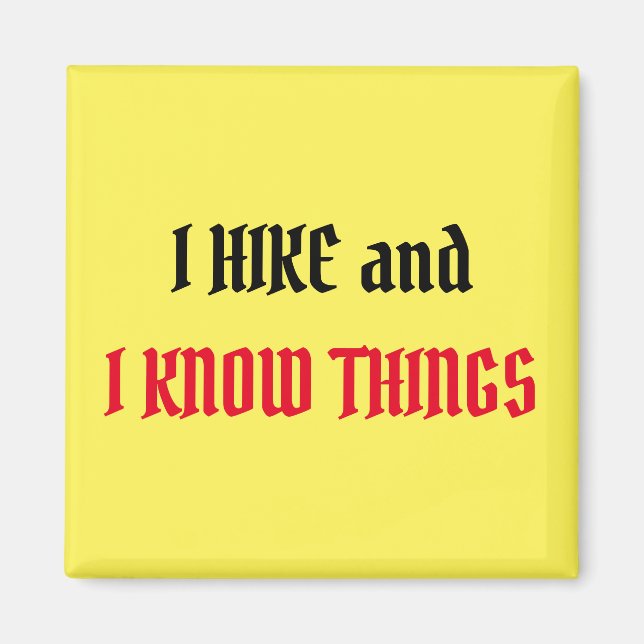 Imán Hago senderismo y sé cosas (Frente)