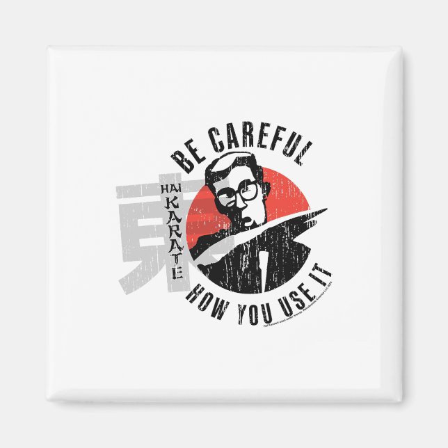 Imán Hai Karate Tenga Cuidado Cómo Usarlo Retro Aftersh (Frente)