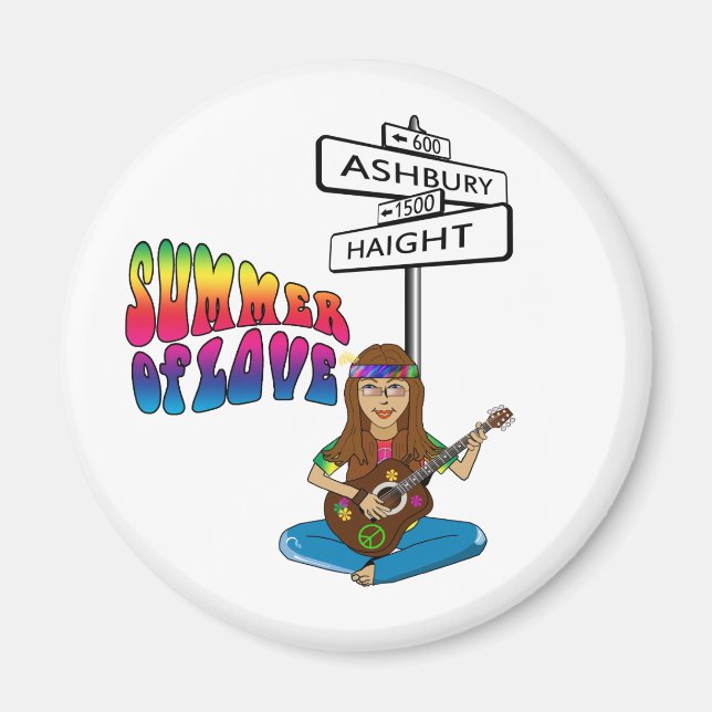 Imán Haight Ashbury verano de amor (Frente)