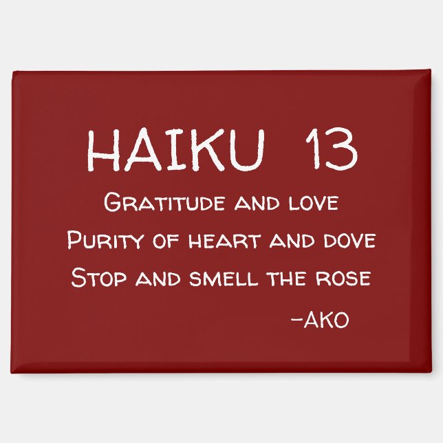 IMÁN HAIKU 13 (Anverso)