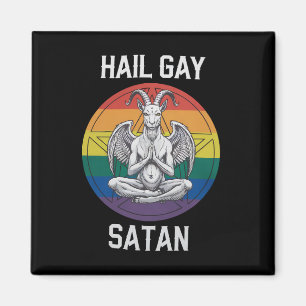 Imán Hail Gay Satan Funny Gótico Gothic Goat LGBTQ