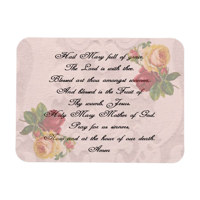 Imán Hail Mary Prayer (Horizontal)