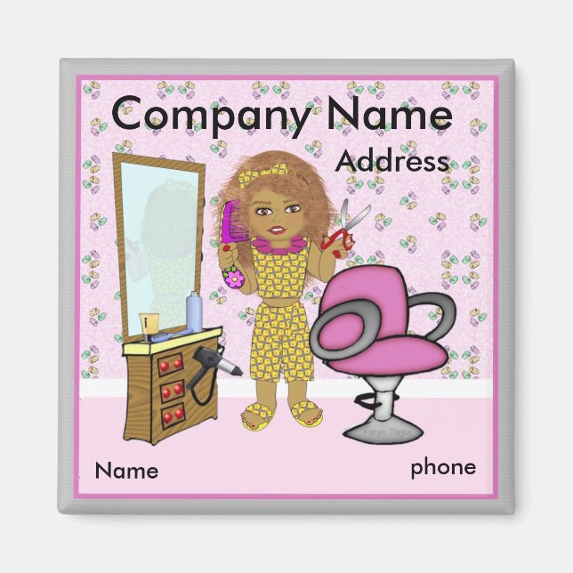 Imán Hair Salon Magnet (Frente)