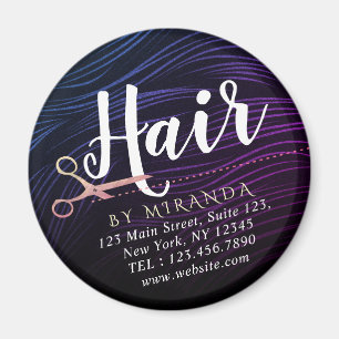 Imán Hair Stylist Hairdresser Belleza Rosa Tijeras de O