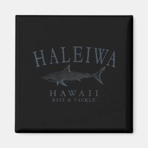 Imán Haleiwa hawaii tiburón arte retro pizarra pesca