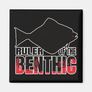 Imán Halibuts Halibut Flatfish Pescado - Marine Geek