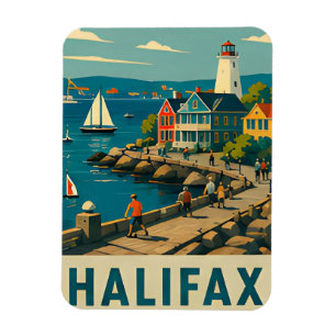 Imán ⚓ HALIFAX — Faro y vida del puerto atlántico