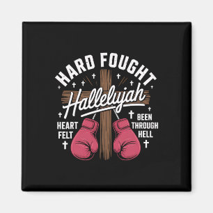 Imán Hallelujah Guantes Cristianos de Boxeo Cruzado Cor