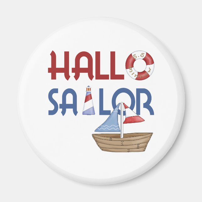 Imán Hallo Sailor (Frente)
