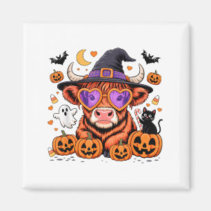 Imán Hallowee de calabaza de bofetada de vaca escocesa