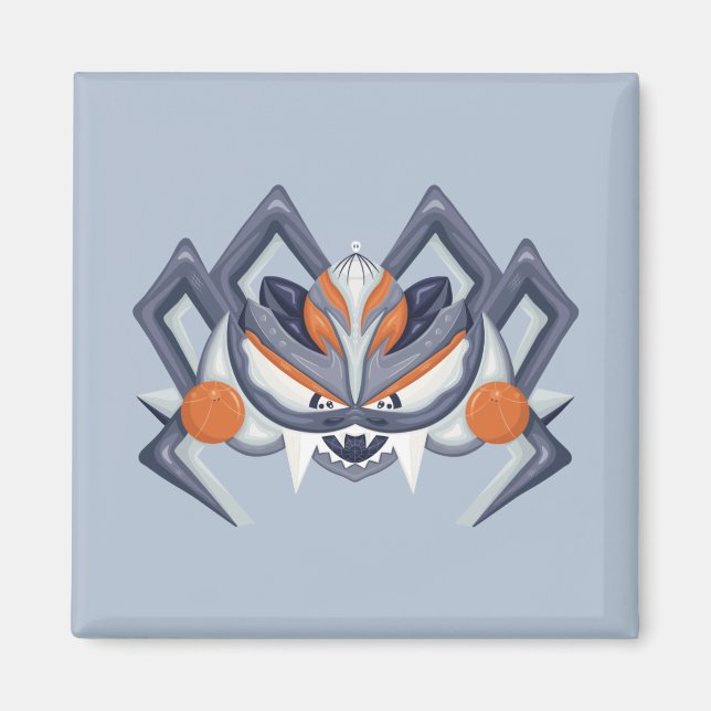 Imán Halloween Araña Espeluznante / Rey de la Calabaza (Frente)