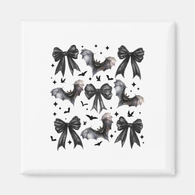 Imán Halloween Bat Coquette Bow Halloween Bat Coquette (Frente)