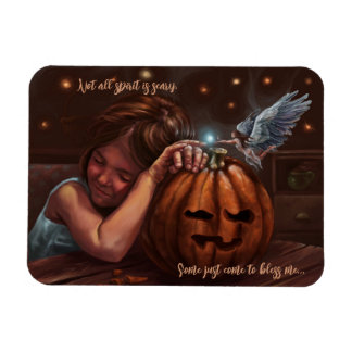 Imán Halloween bendición angélica linda obra de arte or