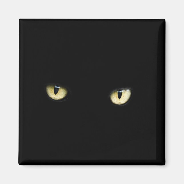 Imán Halloween Black Cat Eyes Magnet (Frente)