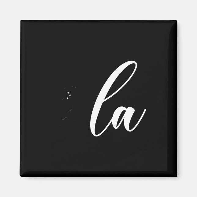 Imán Halloween Black Cat Ghost Comma La 2024 Kamala Har (Frente)