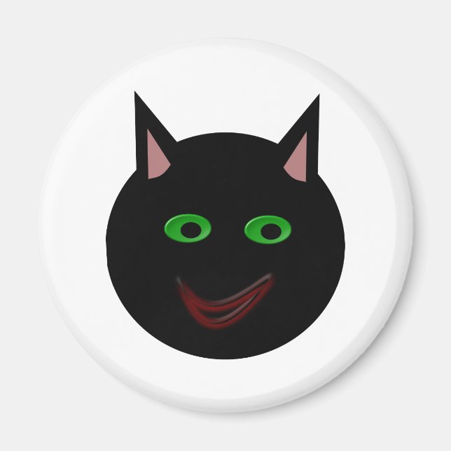 Imán Halloween Black Cat Magnet (Frente)