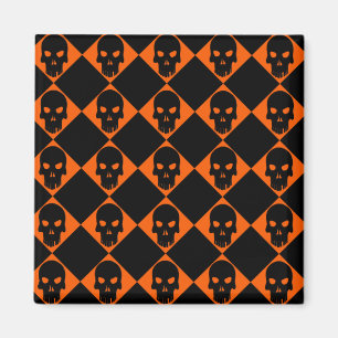 Imán Halloween Black Skull Magnet