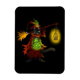 Imán Halloween Black Witch Cat Magnet