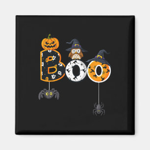 Imán Halloween Boo Owl Con Gorra De Brujas Spiders Chic