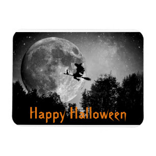 Imán Halloween Bruja y Luna