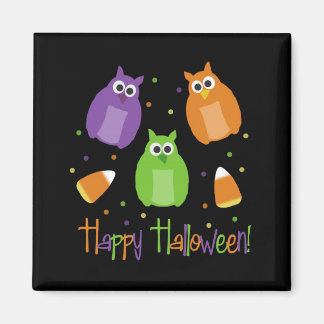 Imán Halloween Candy Corn Owls Magnet