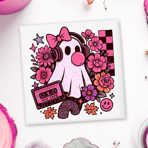 Imán Halloween, Chica de Fantasma Retro Estética Bubble