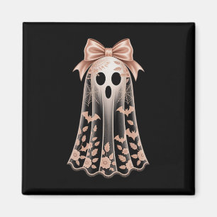 Imán Halloween Chicas de Lace Ghost Coquette Bow Pocket
