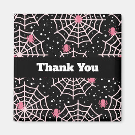 Imán Halloween Cobwebs & Spiders Pattern Gracias