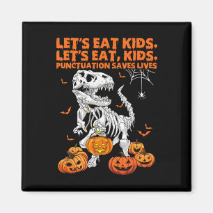 Imán Halloween Comamos la puntuación de los niños salva
