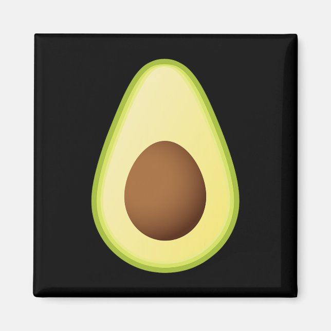Imán Halloween con vestuario de aguacate (Frente)