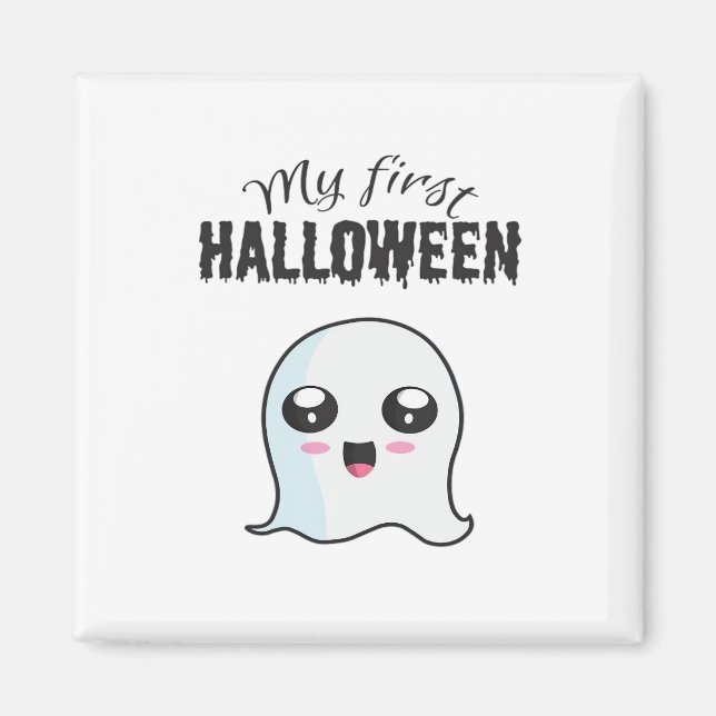 Imán Halloween Curte Boo La bebé recién nacida Hallowee (Frente)