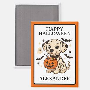 Imán Halloween Dalmatian Trick o Trate a Fiesta