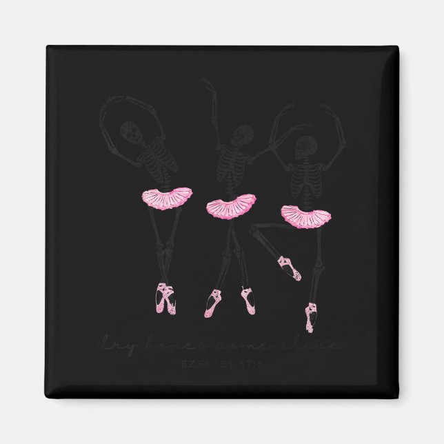 Imán Halloween Dancing Skeleton Dry Bones Come Alive Ch (Frente)