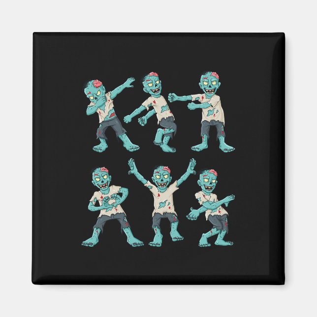 Imán Halloween Dancing Zombies Dance Challenge Boys Gir (Frente)