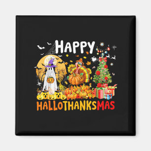 Imán Halloween de Acción de Gracias Retro Navidad Feliz