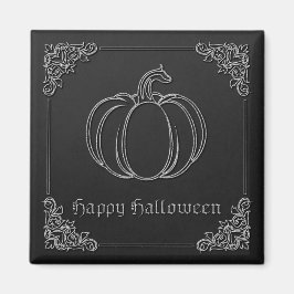 Imán Halloween de calabaza de plata