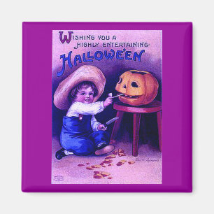 Imán Halloween de entretenimiento vintage