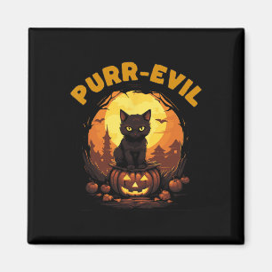 Imán Halloween de gatos perverso pervertido