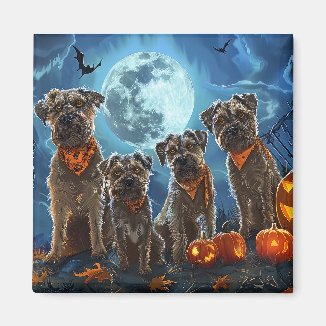 Imán Halloween de la Bahía de Chesapeake Terrier (Frente)