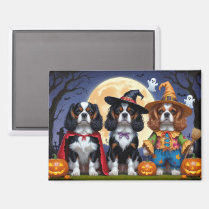 Imán Halloween de la Calabaza del Rey Cavalier Charles 