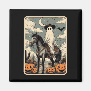 Imán Halloween de la tarjeta Tarot de Fantasma Caballo 