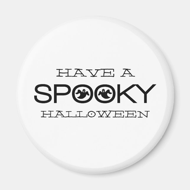Imán Halloween de la tipografía espumosa (Frente)