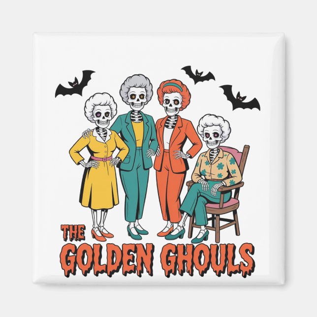 Imán Halloween de los Chicas Golden Ghouls (Frente)