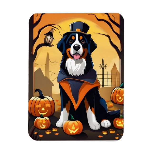 Imán Halloween de Perro de Montaña de Bernese (Vertical)
